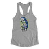 Old Nokia Cellphone Womens Racerback Tank in Heather Grey color