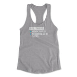 I Have 2 Problems Womens Racerback Tank in Heather Grey color