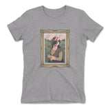 Monalisa Helmet Womens T-Shirt in Heather Grey color