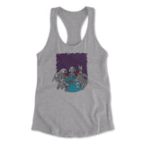 Poker Dogs Womens Racerback Tank in Heather Grey color