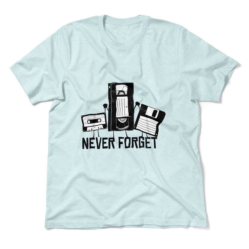 Never Forget The Old Stuff Men/Unisex T-Shirt in Heather Ice Blue color