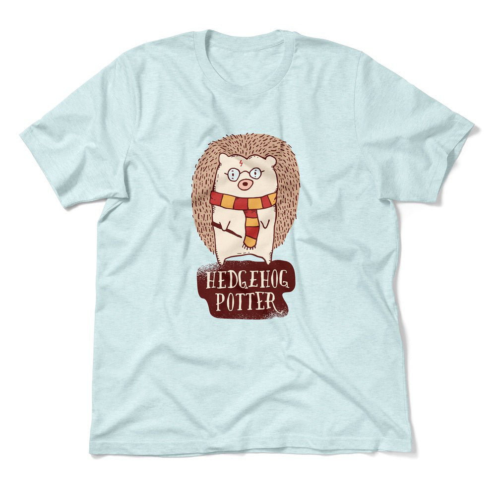 Hedge Hog Potter Men/Unisex T-Shirt in Heather Ice Blue color