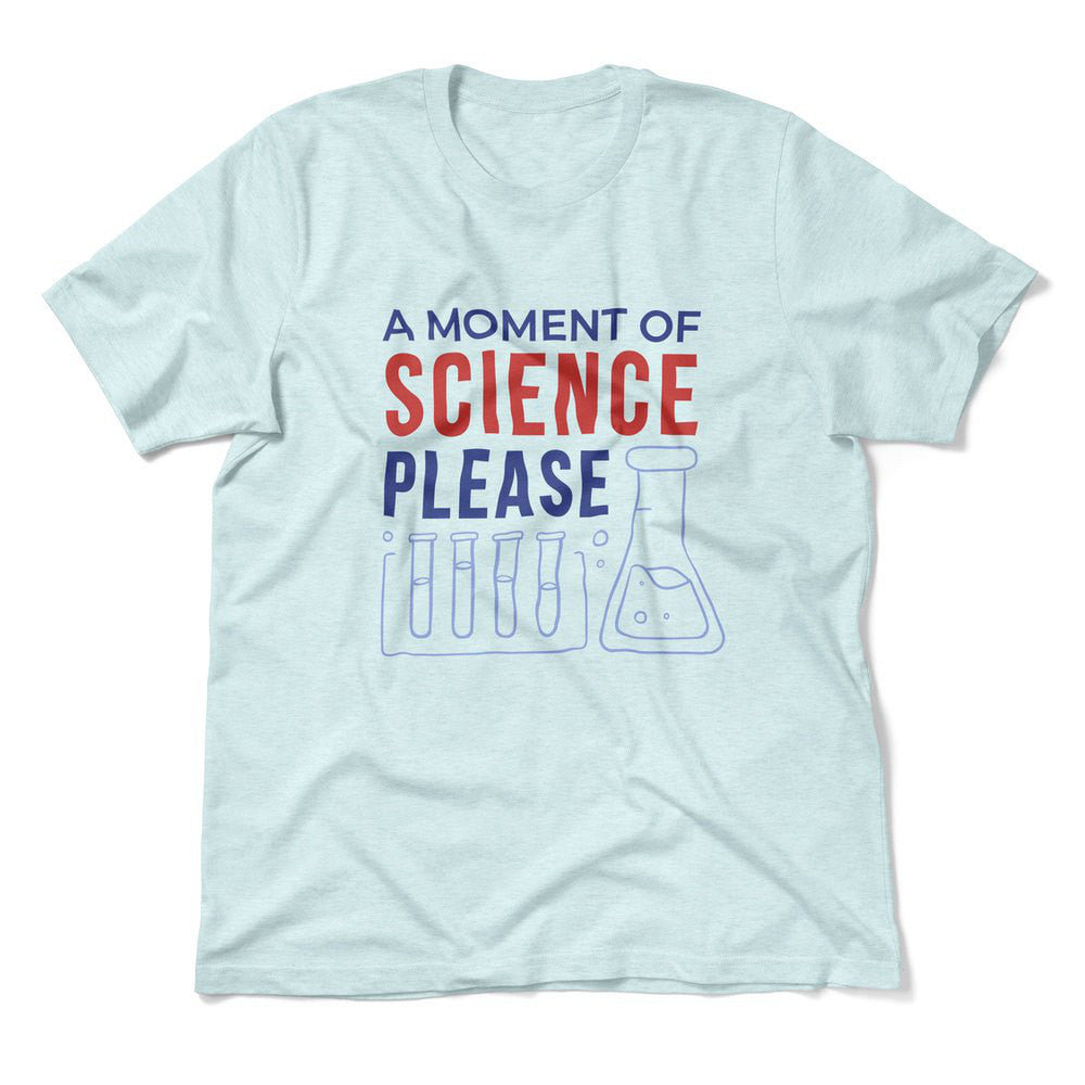 A Moment Of Science Please Men/Unisex T-Shirt in Heather Ice Blue color