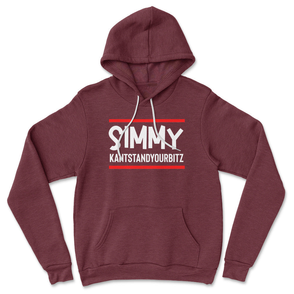 Simmy Kantstandyourbitz Hoodie in Heather Maroon color