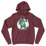 Leprechaun Dabbing Hoodie in Heather Maroon color