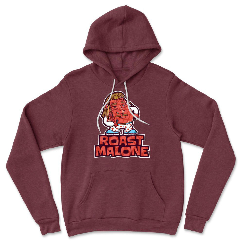 Roast Malone Hoodie in Heather Maroon color