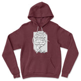 Debt Atlas Hoodie in Heather Maroon color