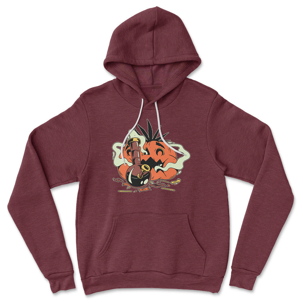 Baked Pumpkin Hoodie in Heather Maroon color