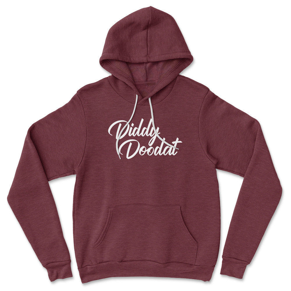 Diddy Doodat Hoodie in Heather Maroon color