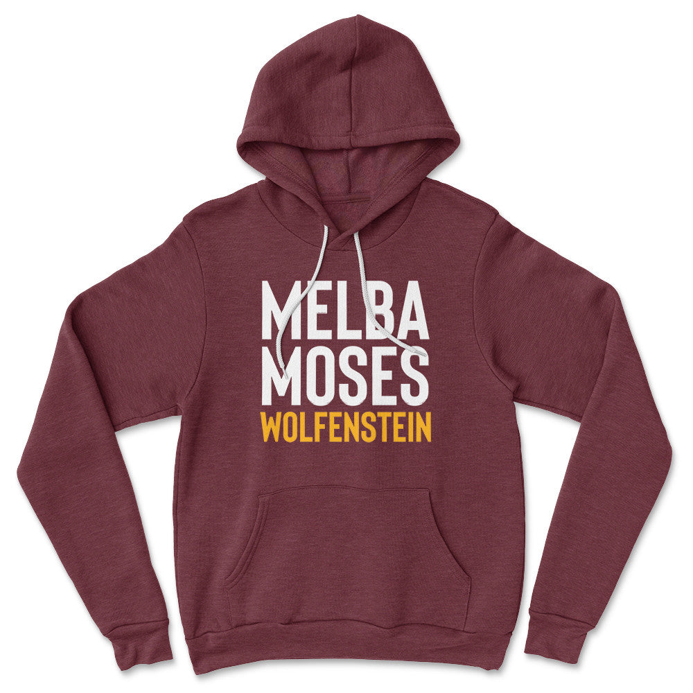 Melba Moses Wolfenstein Hoodie in Heather Maroon color