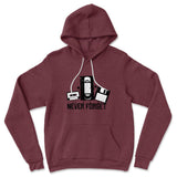 Never Forget The Old Stuff Hoodie in Heather Maroon color
