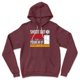 Shout Out To Elevators For Picking Me Up When I'm Down Hoodie in Heather Maroon color