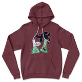 I Think You're Overreacting Hoodie in Heather Maroon color