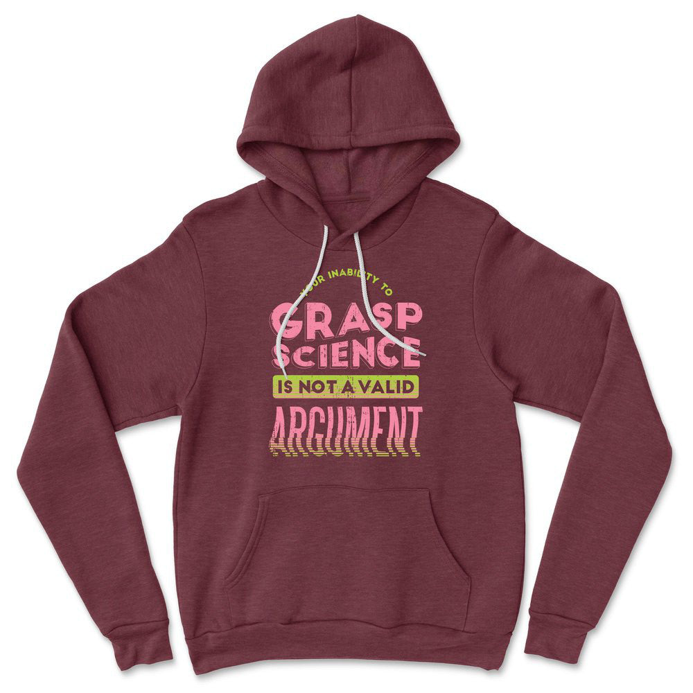 Not A Valid Argument Hoodie in Heather Maroon color