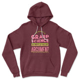 Not A Valid Argument Hoodie in Heather Maroon color