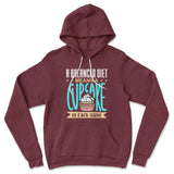 Cupcake - A Balanced Diet Hoodie in Heather Maroon color