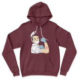 Strong Nurse Hoodie in Heather Maroon color