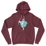 Statue Of Liberty Marilyn Monroe Hoodie in Heather Maroon color
