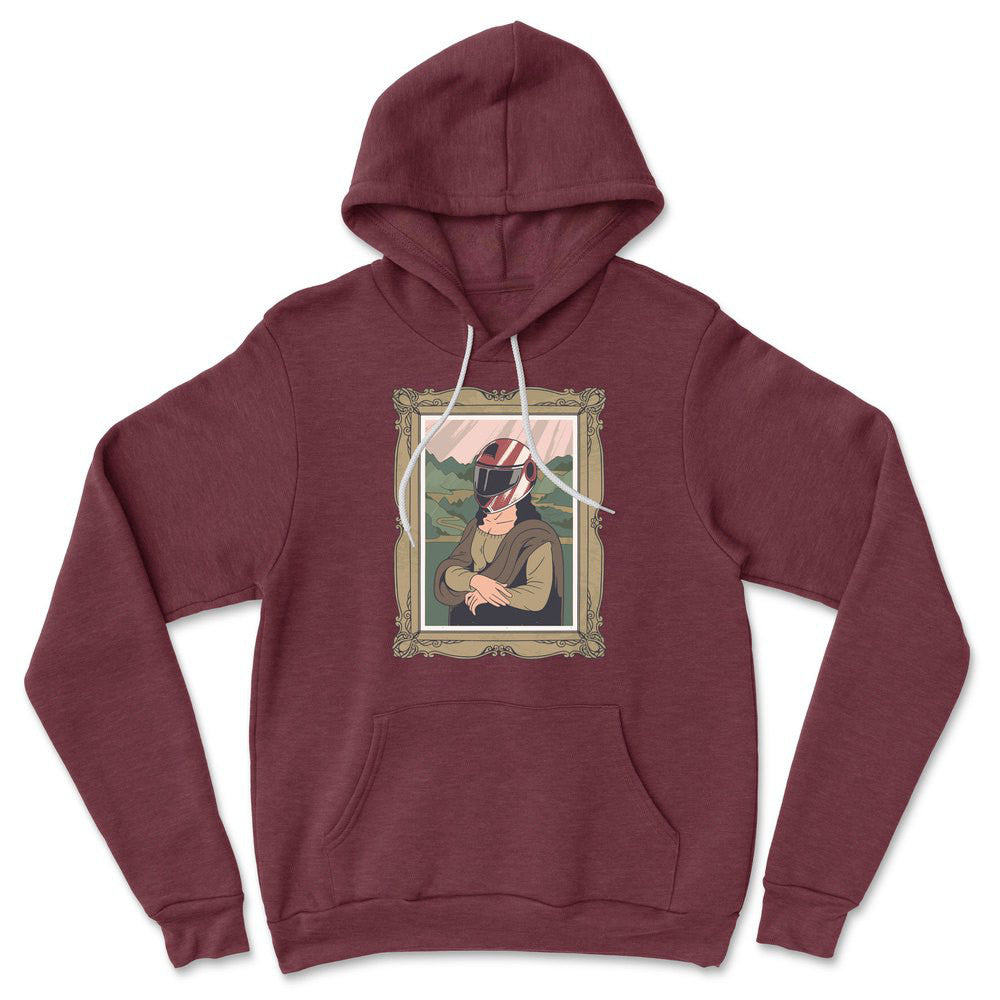 Monalisa Helmet Hoodie in Heather Maroon color