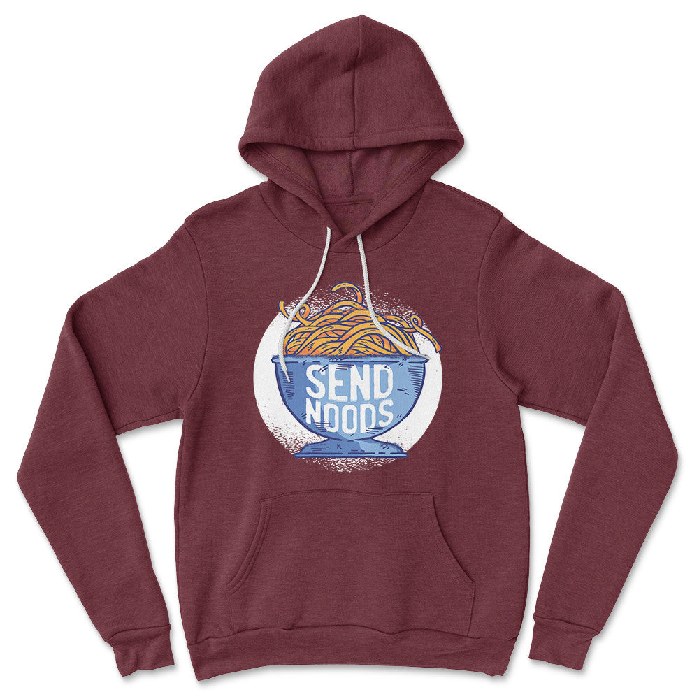 Send Noods Hoodie in Heather Maroon color