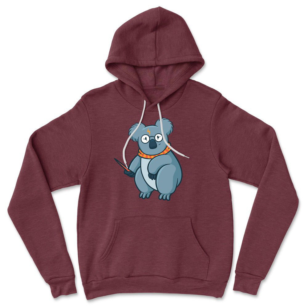 Koala Potter Hoodie in Heather Maroon color