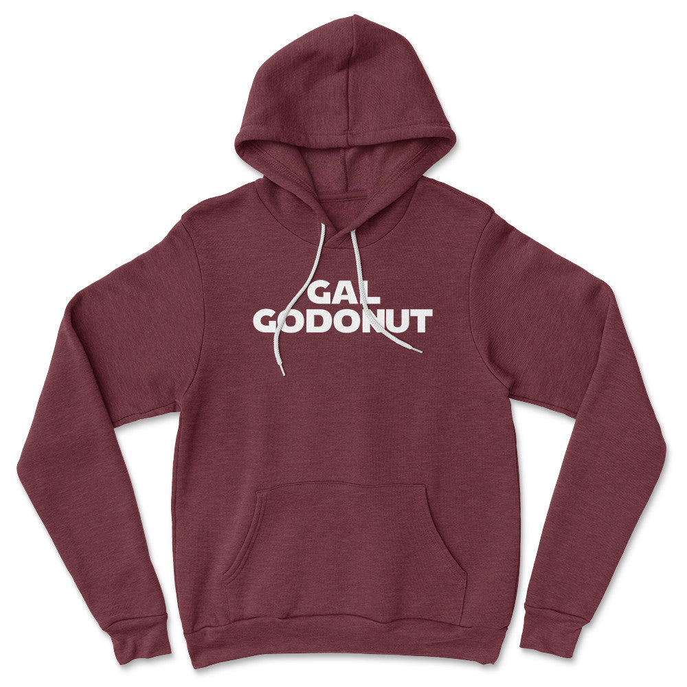 Gal Godonut Hoodie in Heather Maroon color