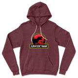 Jurassic Bank Hoodie in Heather Maroon color