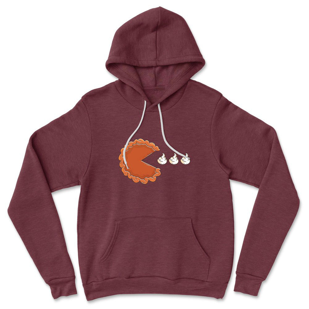 Pie Eating Cream Hoodie in Heather Maroon color