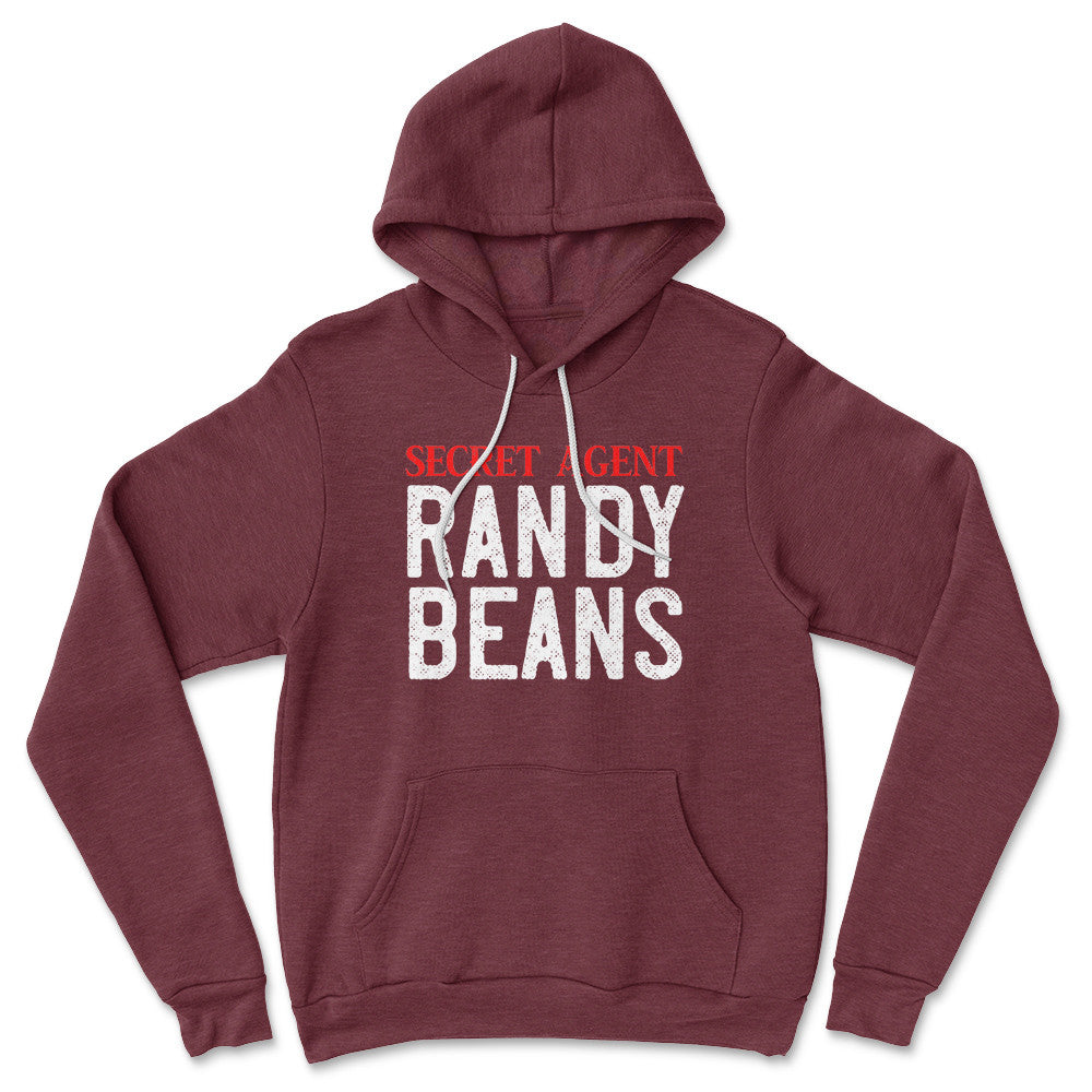 Secret Agent Randy Beans Hoodie in Heather Maroon color