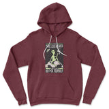 I Mostly Want Peace, Love And Weed Hoodie in Heather Maroon color