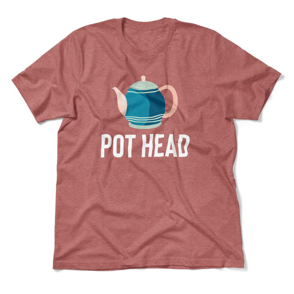 Pot Head Men/Unisex T-Shirt in Heather Mauve color