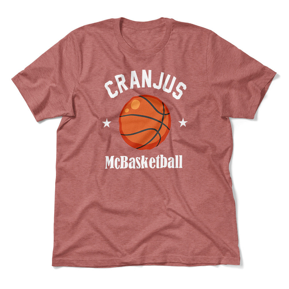 Cranjus Mcbasketball Men/Unisex T-Shirt in Heather Mauve color