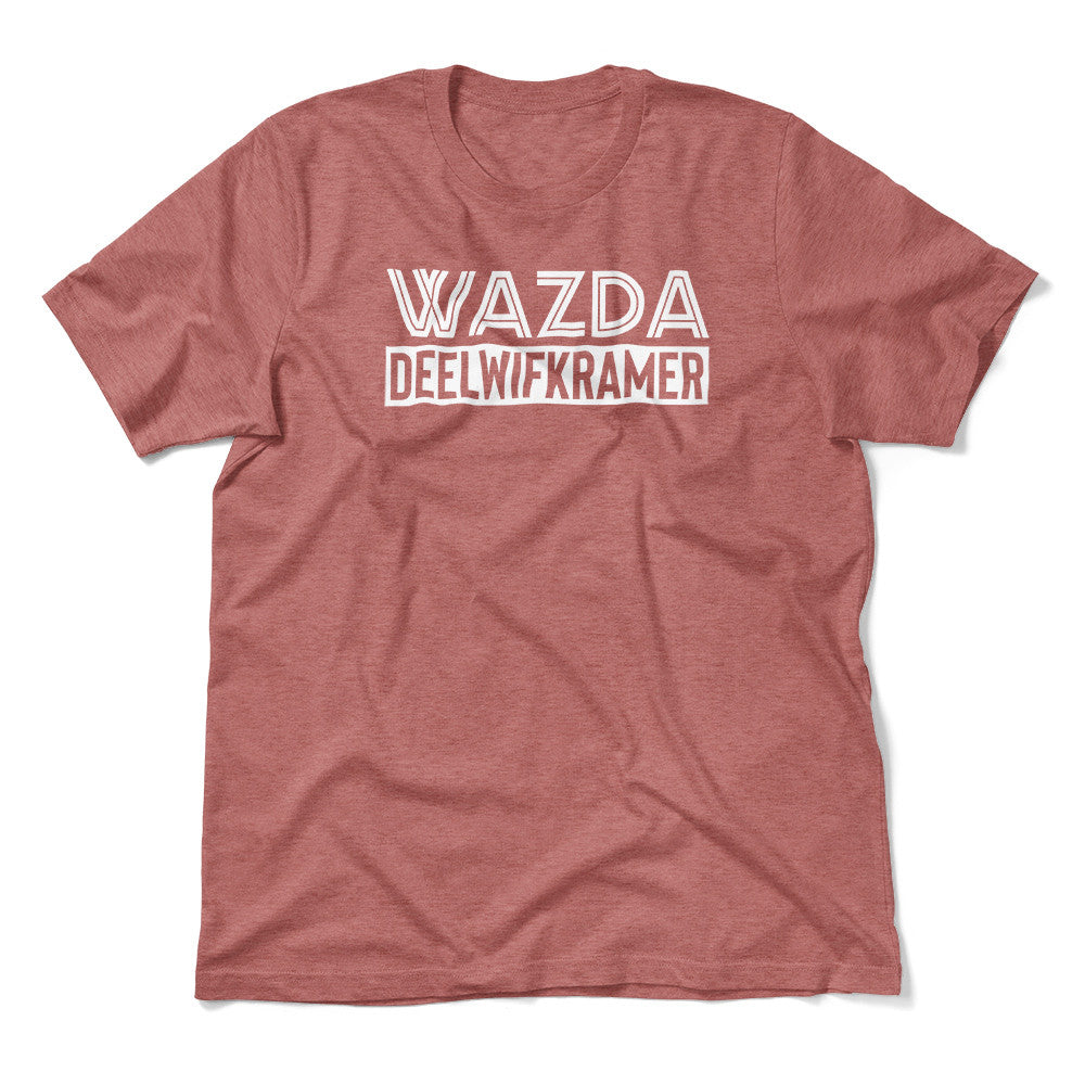 Wazda Deelwifkramer Men/Unisex T-Shirt in Heather Mauve color
