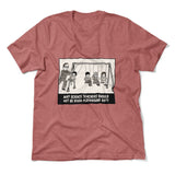 Why Science Teachers Should Not Be Given Playground Duty Men/Unisex T-Shirt in Heather Mauve color