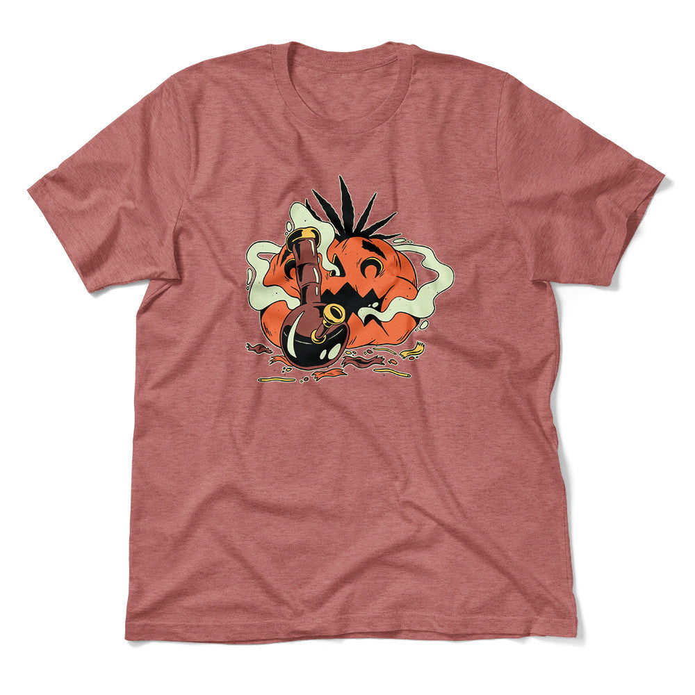 Baked Pumpkin Men/Unisex T-Shirt in Heather Mauve color