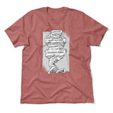 Debt Atlas Men/Unisex T-Shirt in Heather Mauve color