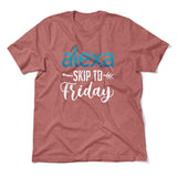 Alexa, Skip To Friday Men/Unisex T-Shirt in Heather Mauve color