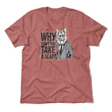 Why Dont You Take A Seat Men/Unisex T-Shirt in Heather Mauve color