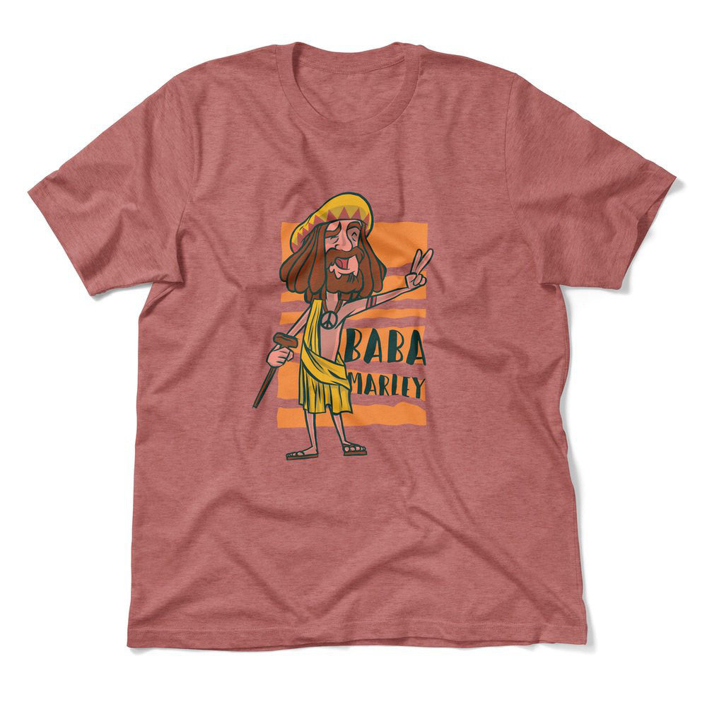 Indian Guru - Baba Marley Men/Unisex T-Shirt in Heather Mauve color