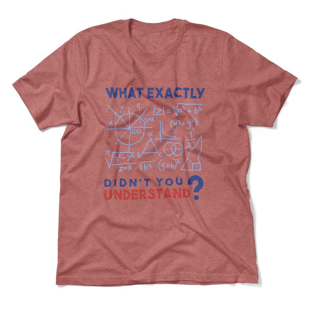 What Exactly Didn't You Understand Men/Unisex T-Shirt in Heather Mauve color