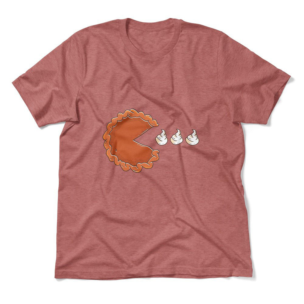 Pie Eating Cream Men/Unisex T-Shirt in Heather Mauve color