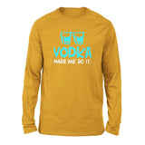Vodka Made Me Do It Men/Unisex Drop Shoulder Sweatshirt in Heather Mustard color