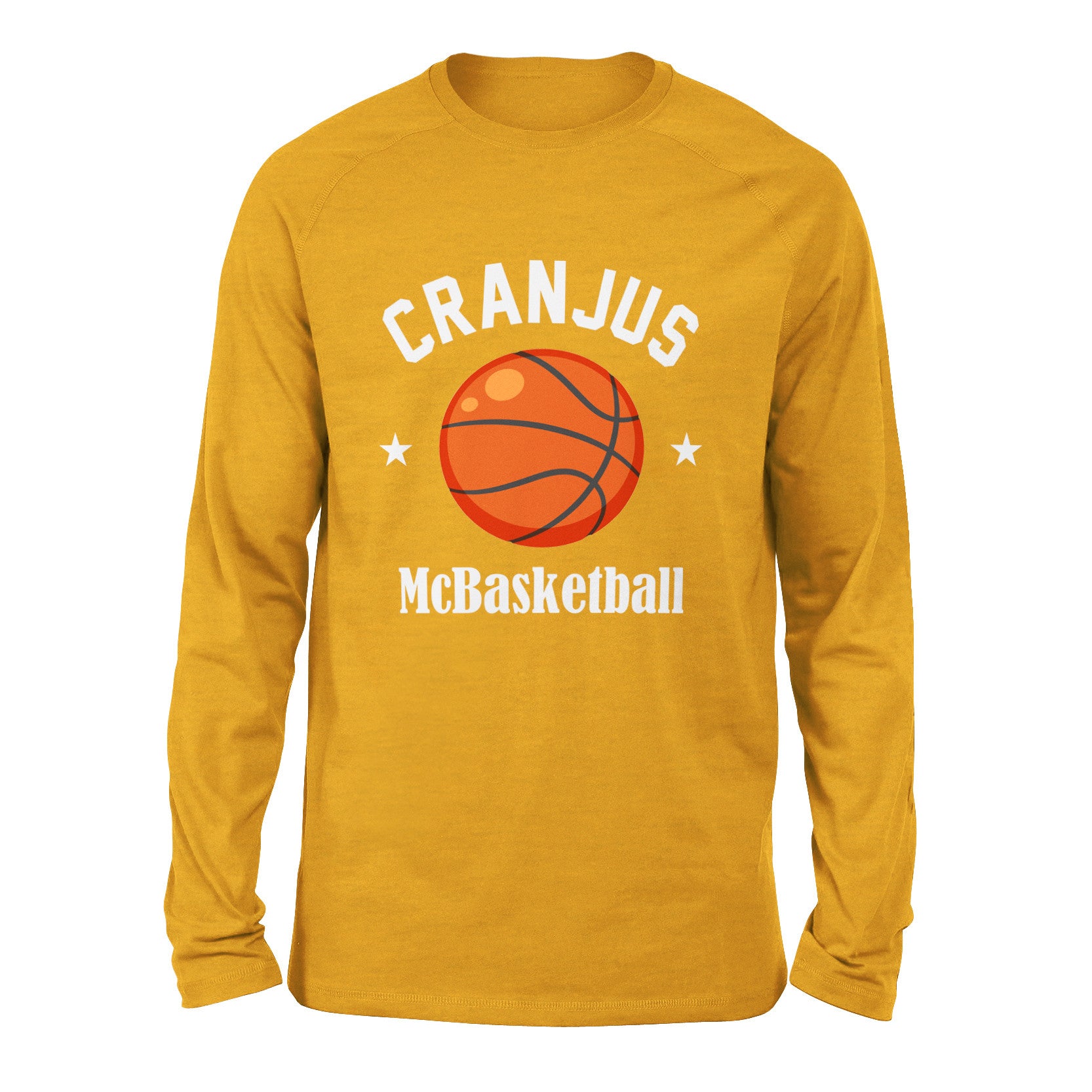 Cranjus Mcbasketball Men/Unisex Drop Shoulder Sweatshirt in Heather Mustard color