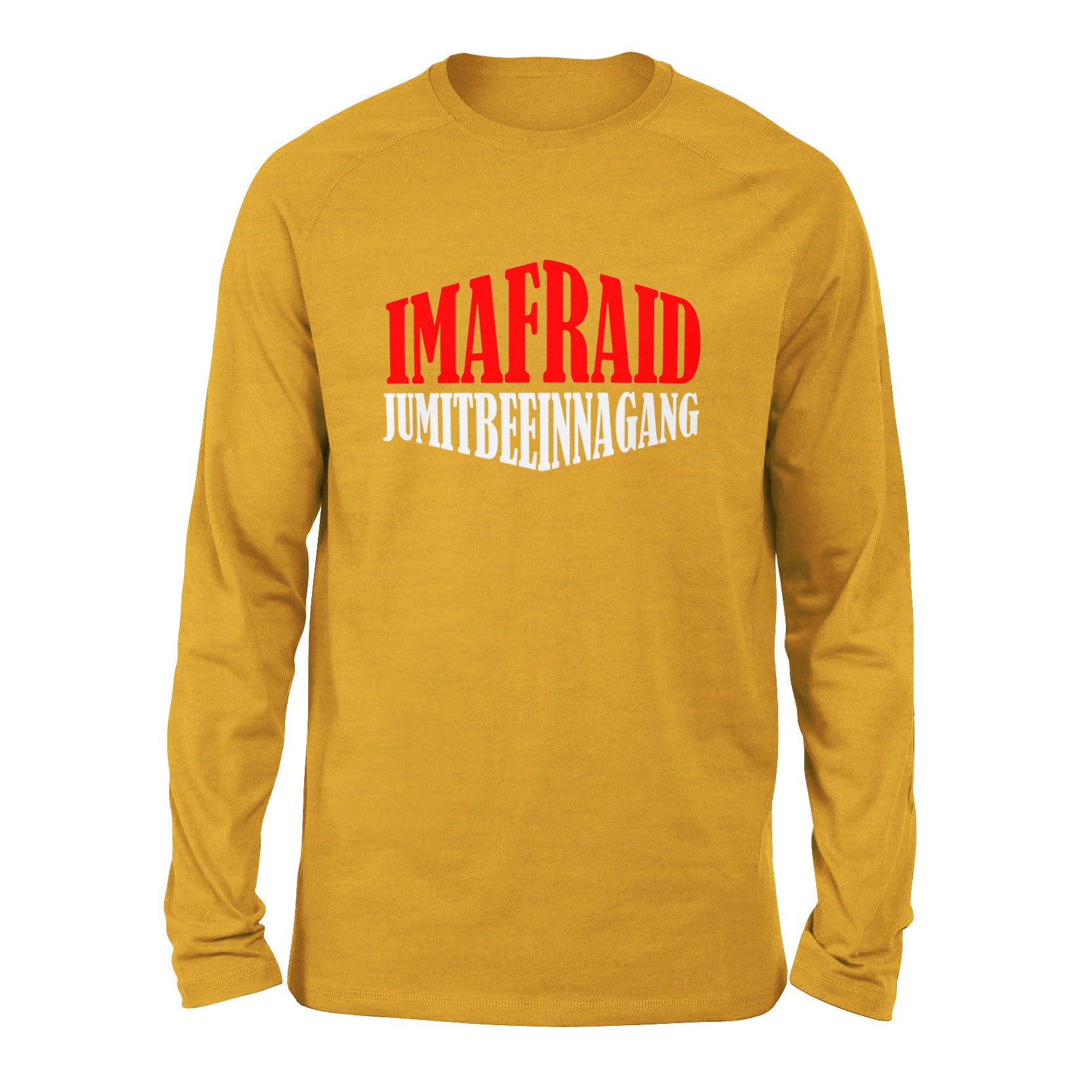 Imafraid Jumitbeeinnagang Men/Unisex Drop Shoulder Sweatshirt in Heather Mustard color