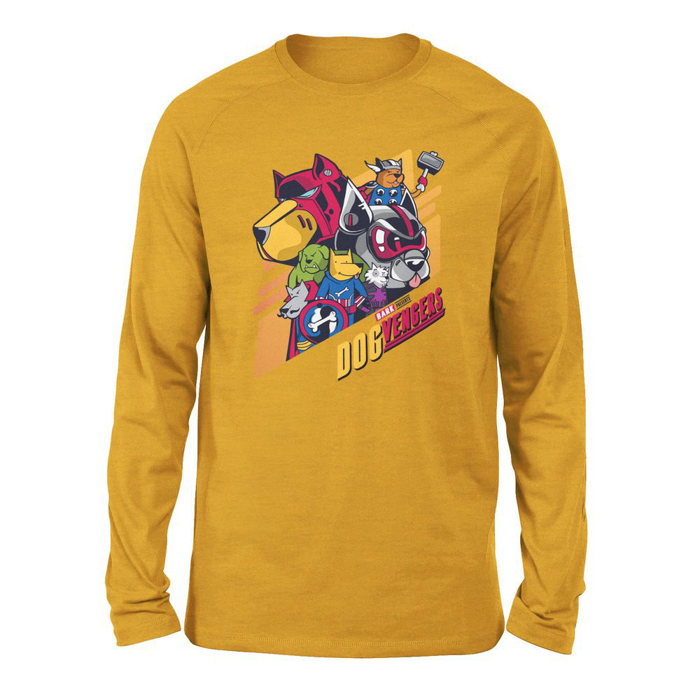 Dogvengers Men/Unisex Drop Shoulder Sweatshirt in Heather Mustard color
