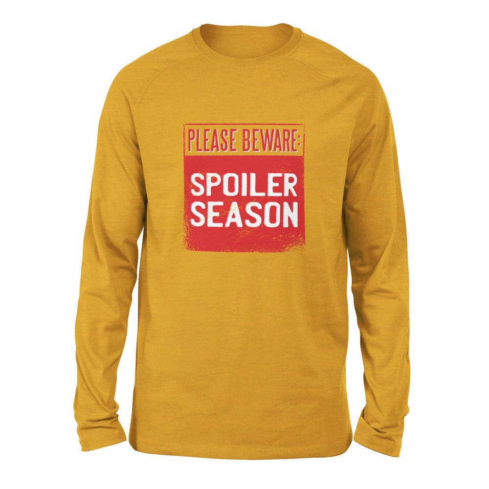 Spoiler Alert Men/Unisex Drop Shoulder Sweatshirt in Heather Mustard color