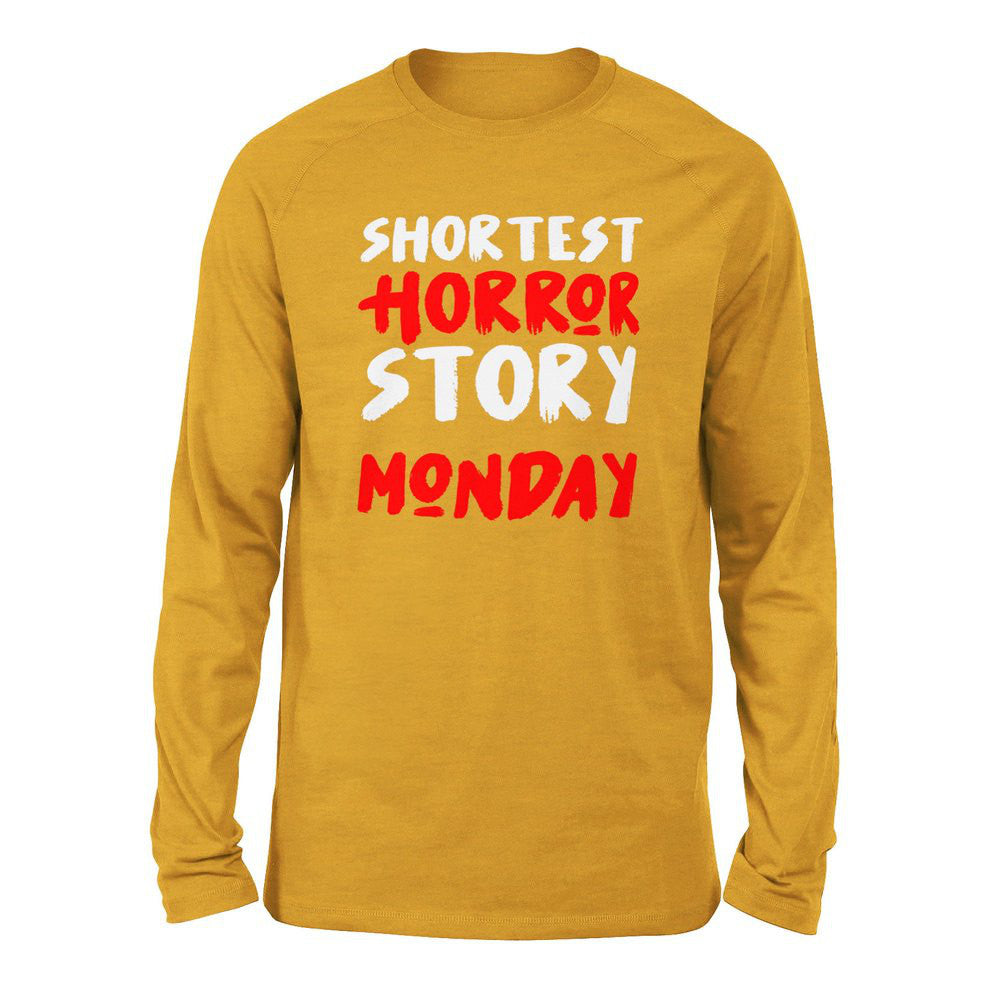 Shortest Horror Story - Monday Men/Unisex Drop Shoulder Sweatshirt in Heather Mustard color