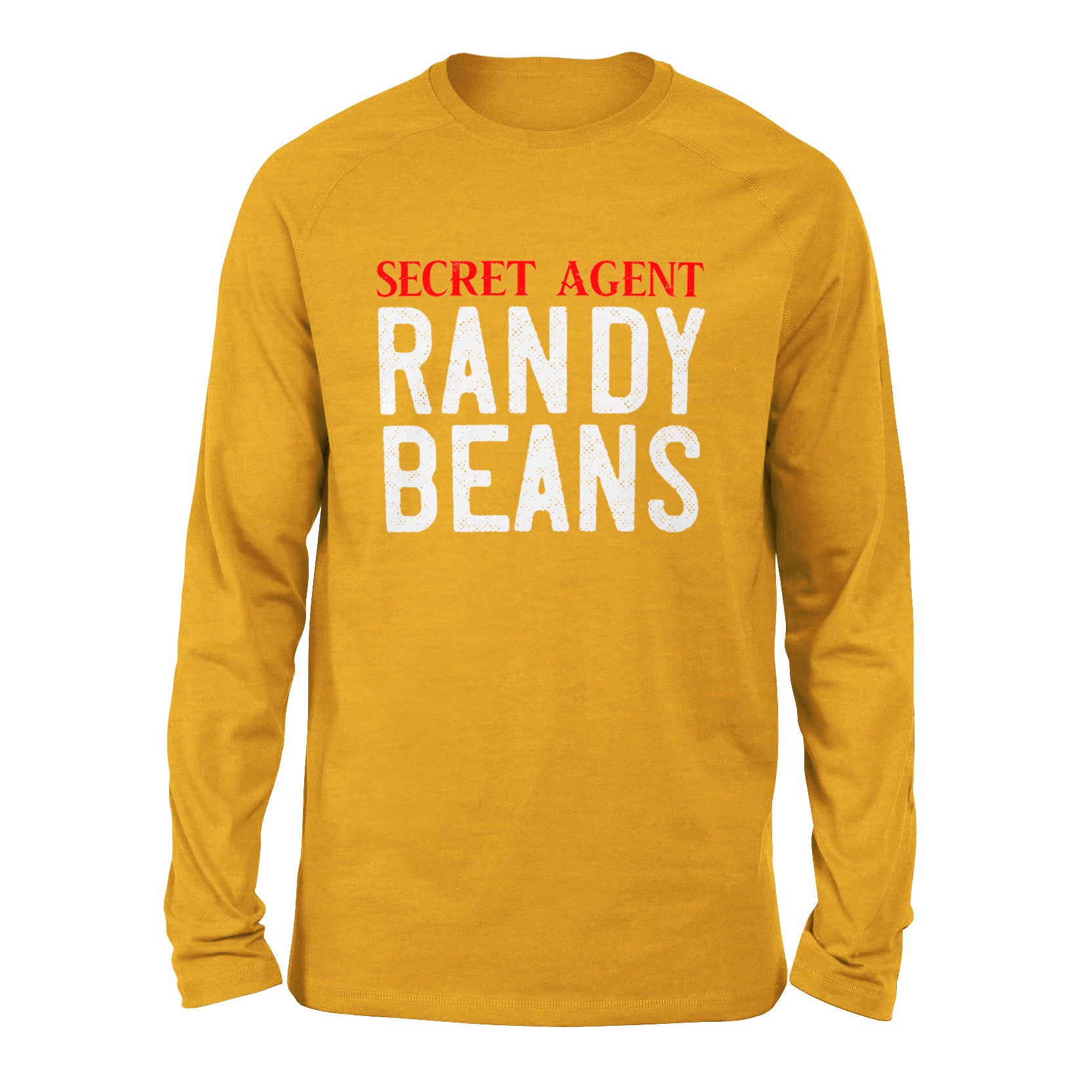 Secret Agent Randy Beans Men/Unisex Drop Shoulder Sweatshirt in Heather Mustard color