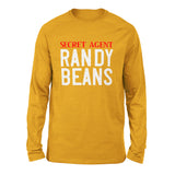 Secret Agent Randy Beans Men/Unisex Drop Shoulder Sweatshirt in Heather Mustard color