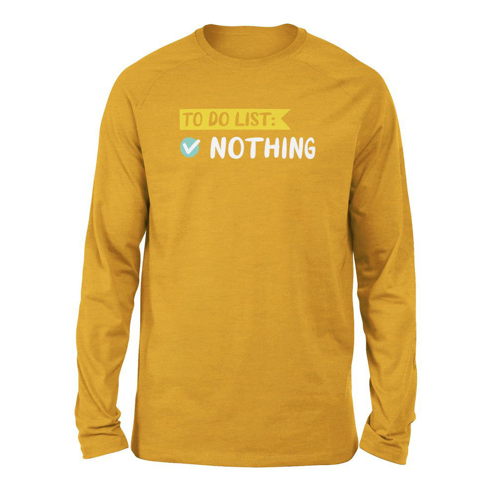 To Do List, Nothing Men/Unisex Drop Shoulder Sweatshirt in Heather Mustard color